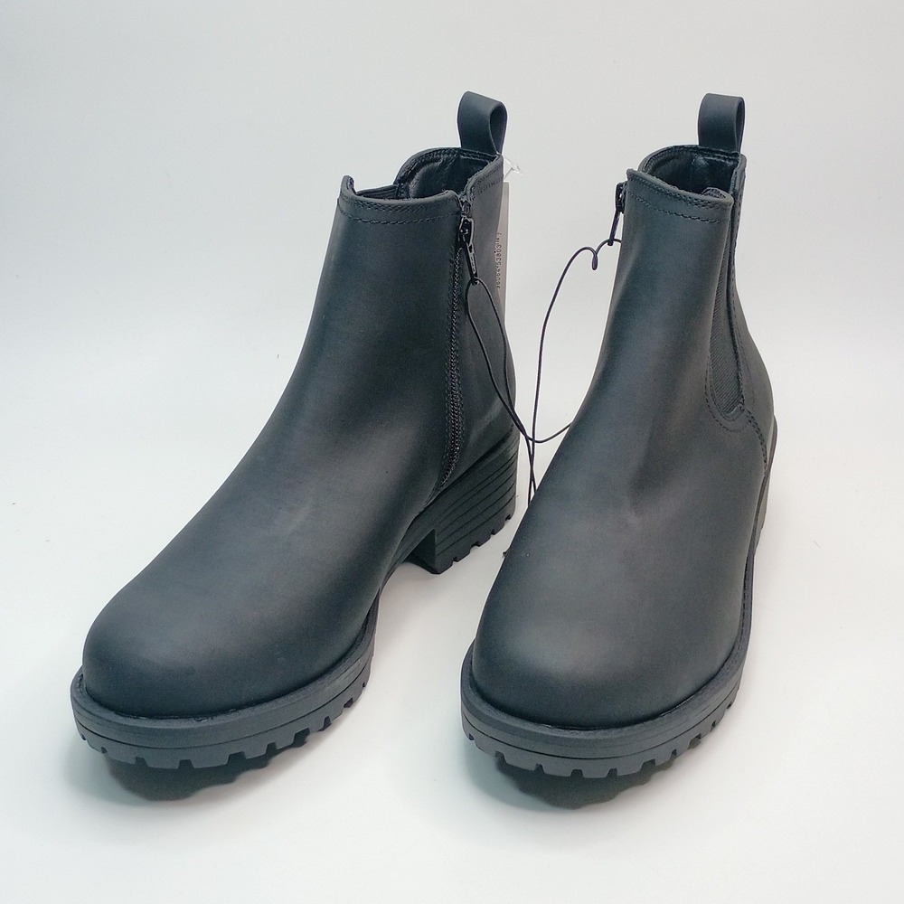 Buffalo David Bitton Anna Boot Women Size 7 Black Water Repellant Memory Foam